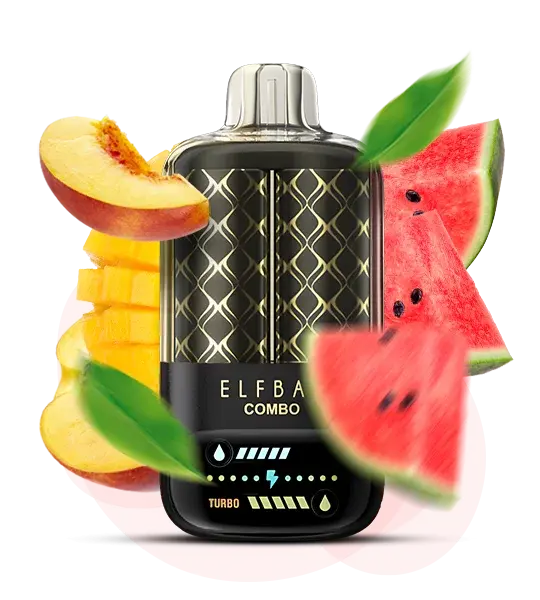 Єльф Бар Combo 25000 Peach Mango & Watermelon - 🍑🥭🍉 Манго, персик, кавун - купить в Киеве с доставкой по Украине