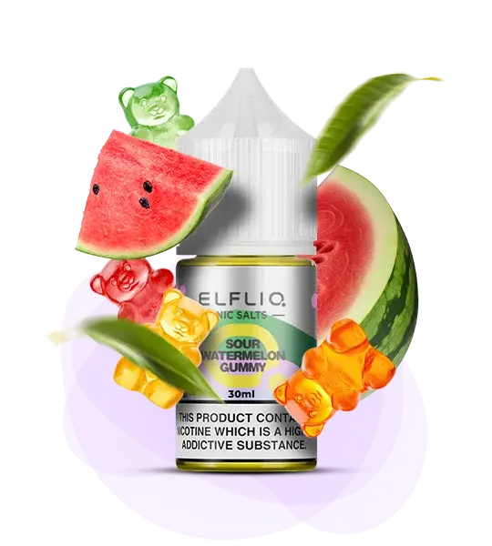ELFLIQ Sour Watermelon Gummy 30 ml - 🍉🍬 Кислий кавун, мармелад - купить в Киеве с доставкой по Украине